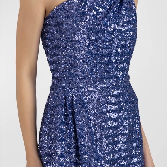 Shoshanna Lacey Sequin-Embellished One-Shoulder Mini Dress *SOLD OUT* ✨SPARKLY✨ - Picture 3 of 7
